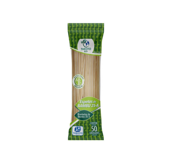 Espeto de Bambu 25A - 50 Unid.